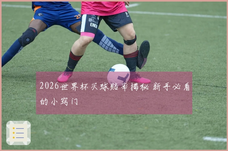 2026世界杯买球赔率揭秘 新手必看的小窍门